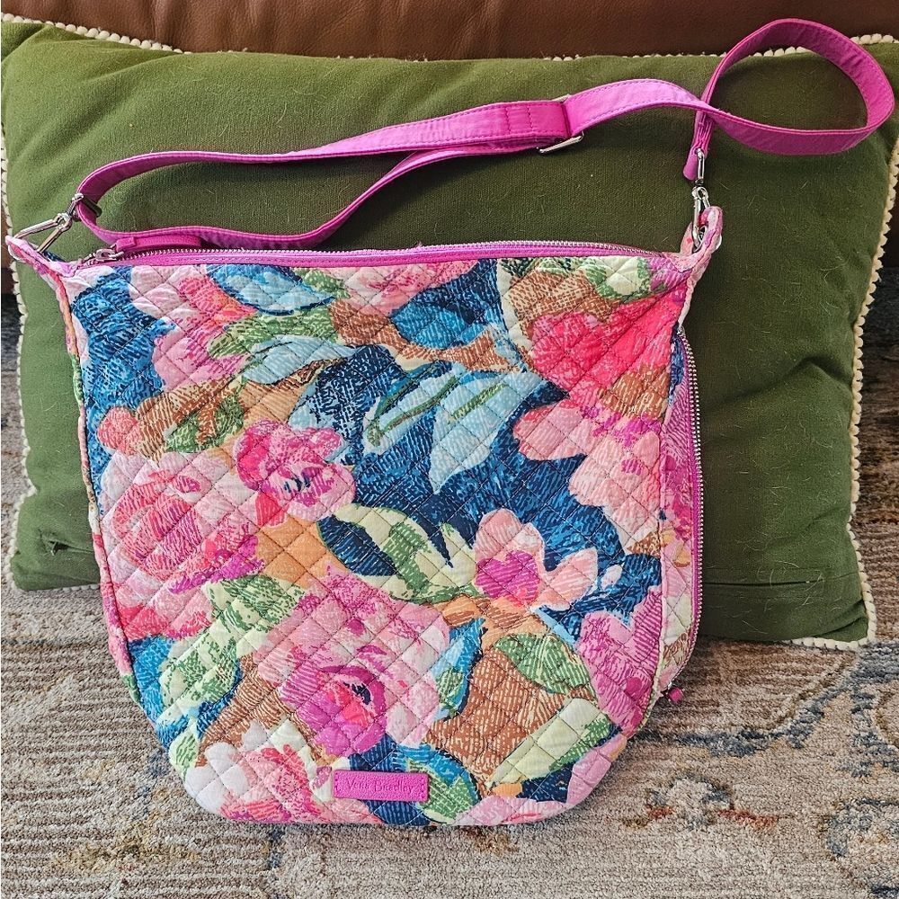 Vera Bradley Carson Hobo With Adjustable Strap For Shoulder Or Crossbody Bag